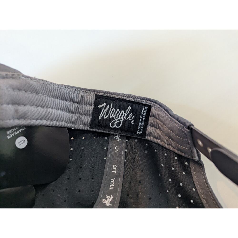 Waggle Golf Gray Triceraputts Dinosaur Triceratops Logo OG Snap Back Hat Cap - Picture 10 of 10